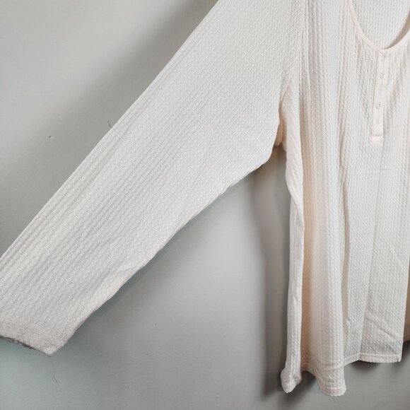 Torrid sz 4 / 4X women waffle knit snap front henley top shirt NRE - Picture 7 of 11